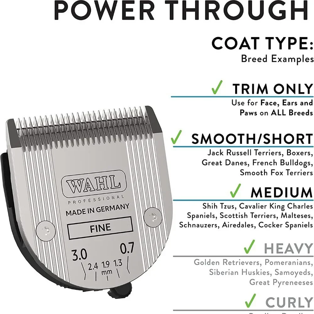 WAHL Professional Animal 5-in-1 Adjustable Fine 3.0 Blade Made in Germany NEW